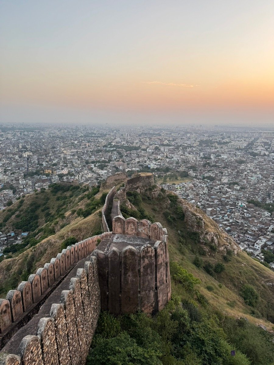黄昏时的斋浦尔城市景观