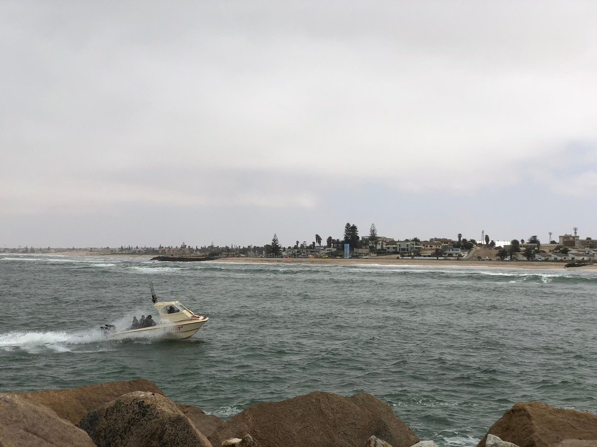 Arquitectura alemana junto a la playa de Swakopmund