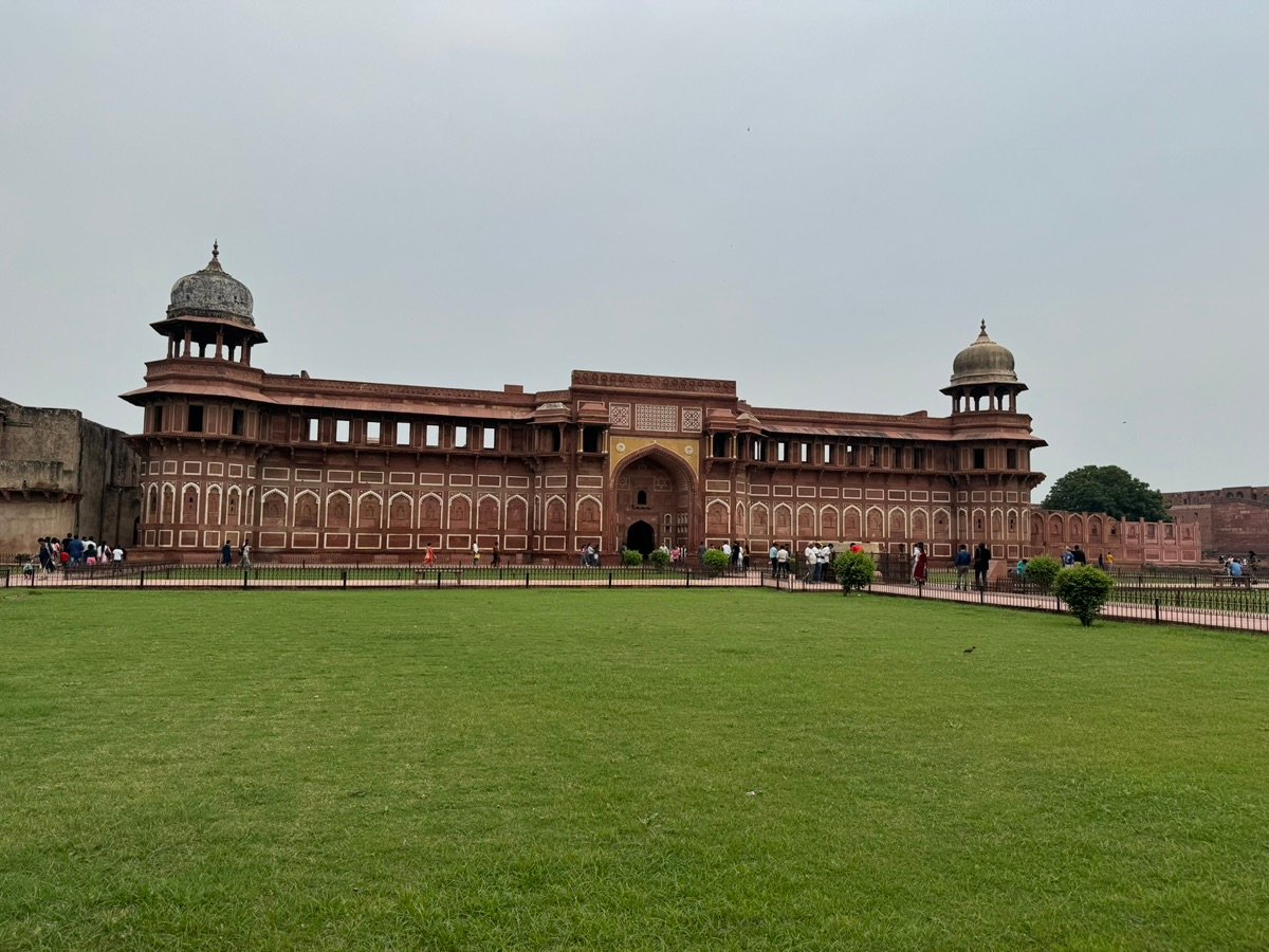 Relieves detallados en la puerta del Fuerte de Agra
