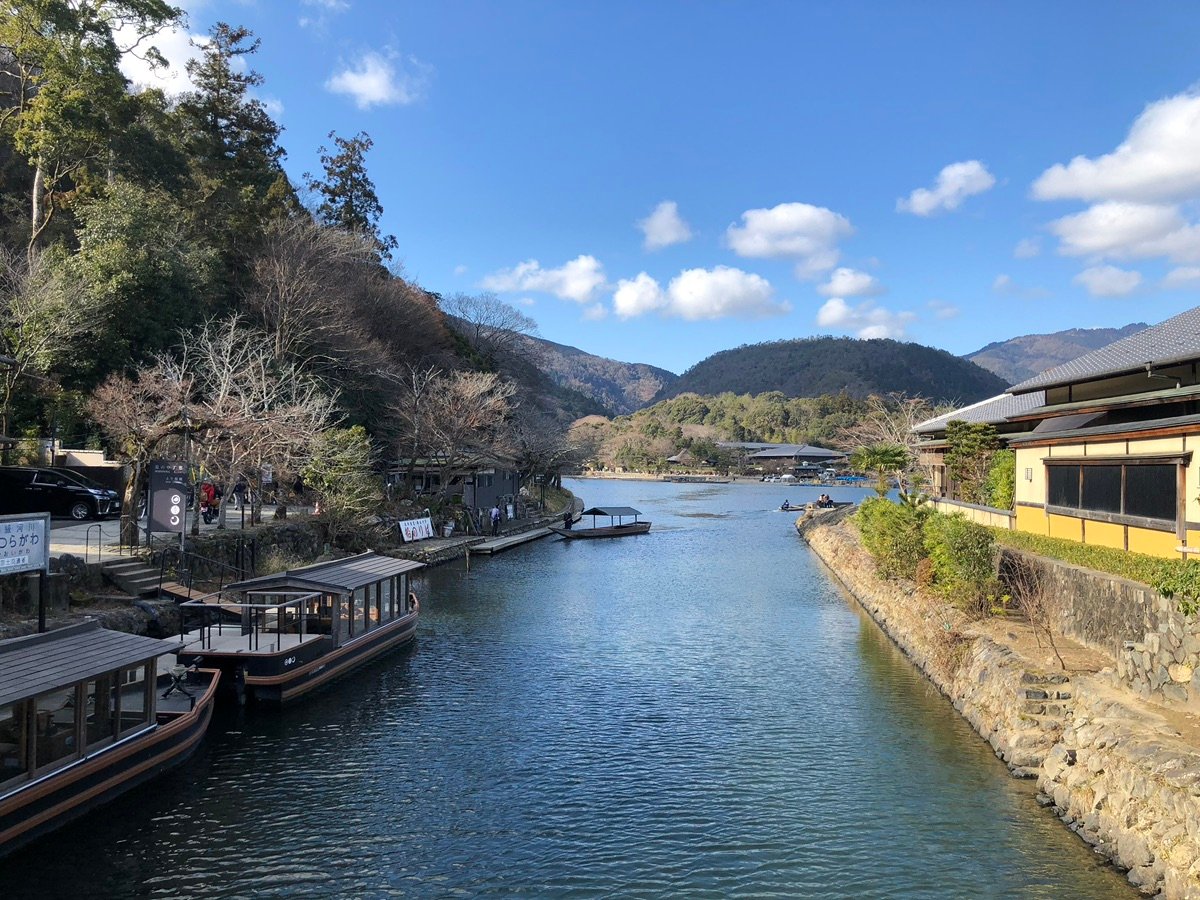 Scene of a boat ride on Hozugawa River