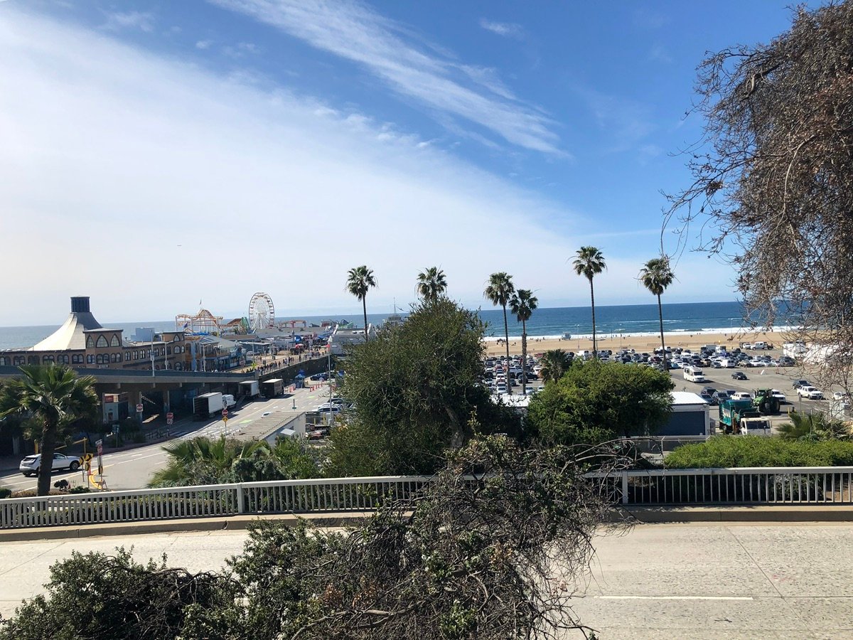 View of the Santa Monica Yacht Harbor entrance