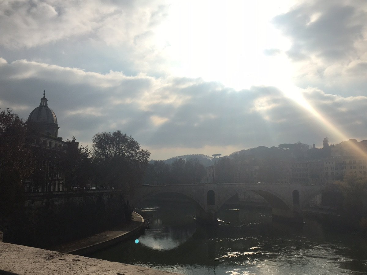 Close-up of a statue on Ponte SantAngelo