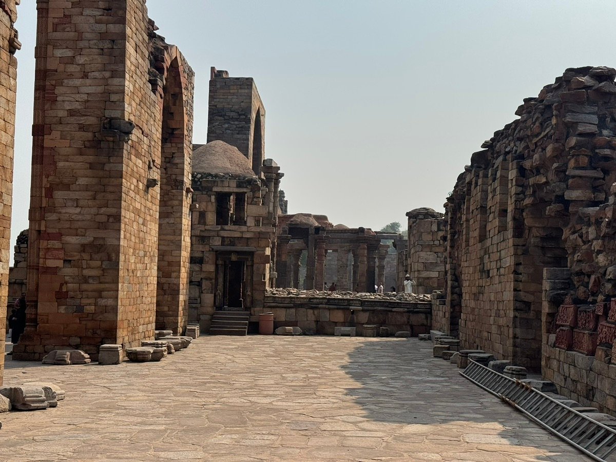 Historic stone details within the complex