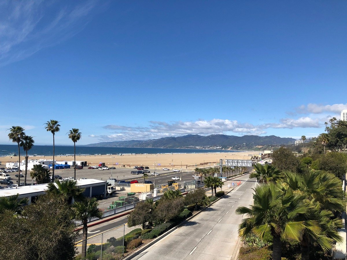 Vibrant street scene in Santa Monica