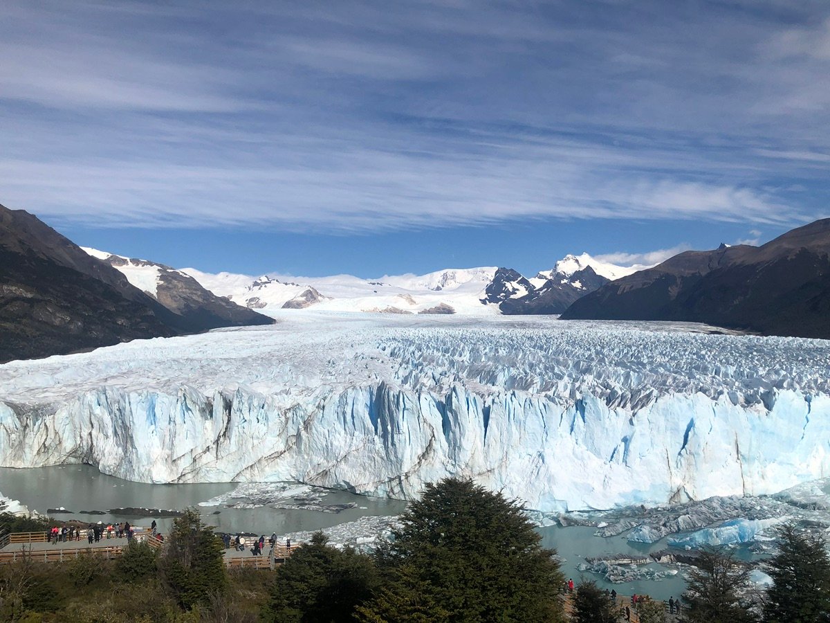 Vista del Glaciar Perito Moreno desde las pasarelas
