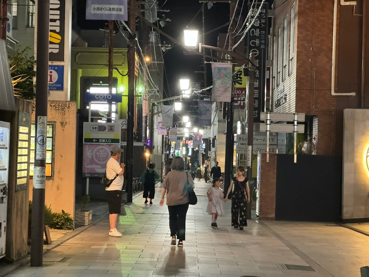 Callejón nocturno de Nara
