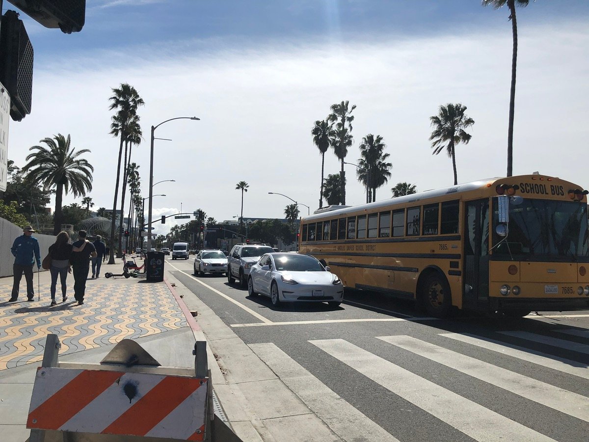 Santa Monica beach and ocean