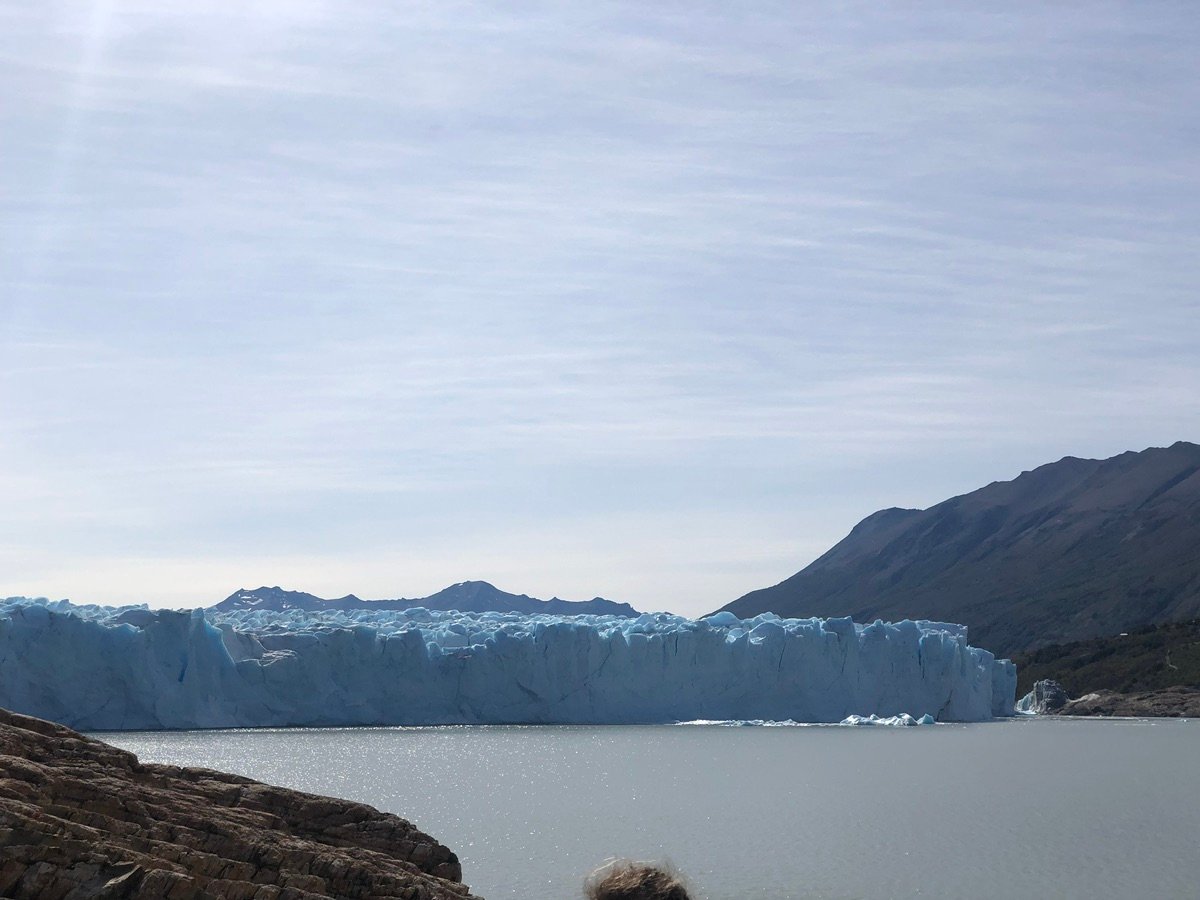 The glacial lake and the rocky foreground