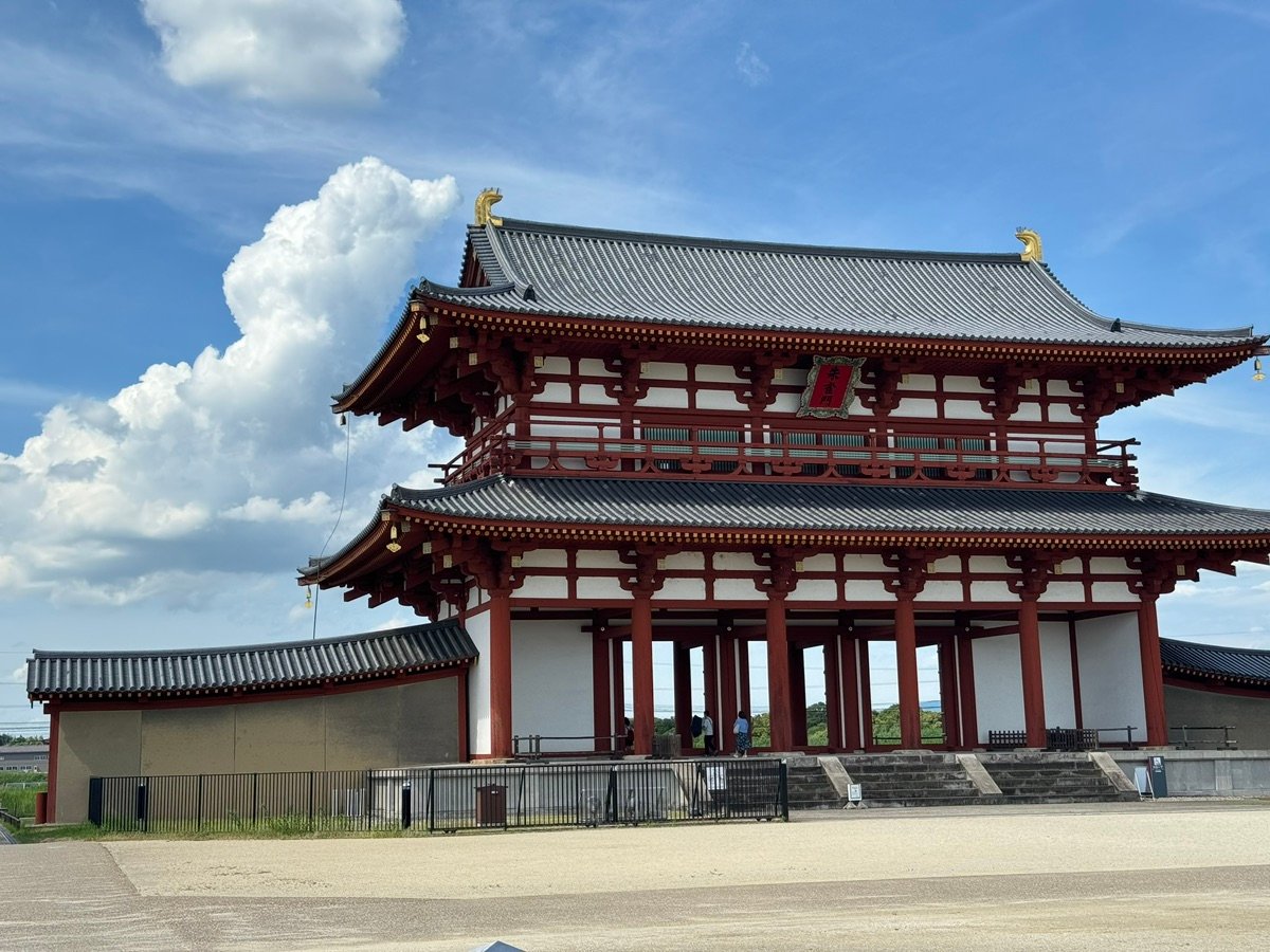 A tranquil pathway at Heijo Palace Site