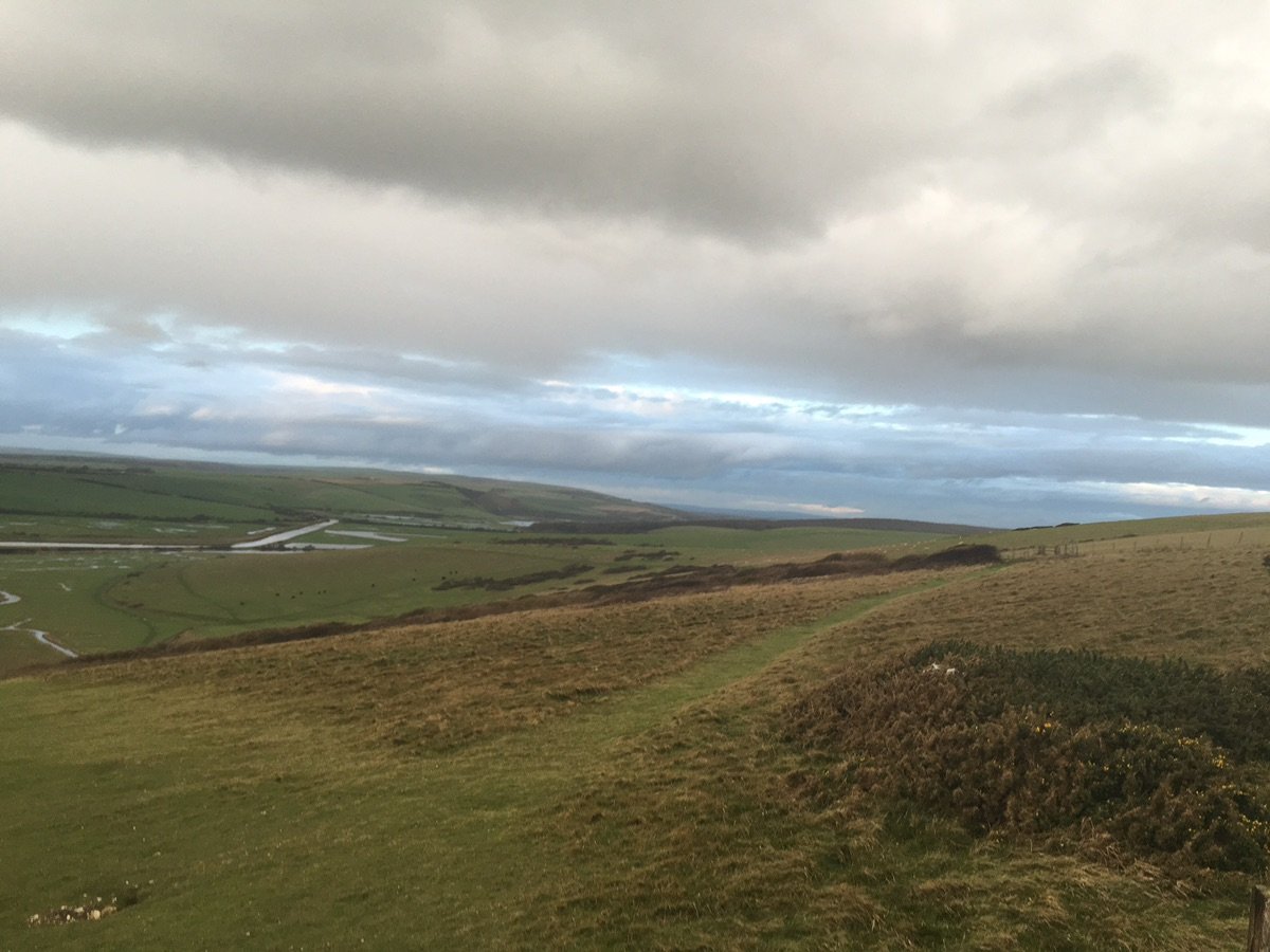 Cuckmere Haven coastline with a portion of the Seven Sisters cliffs