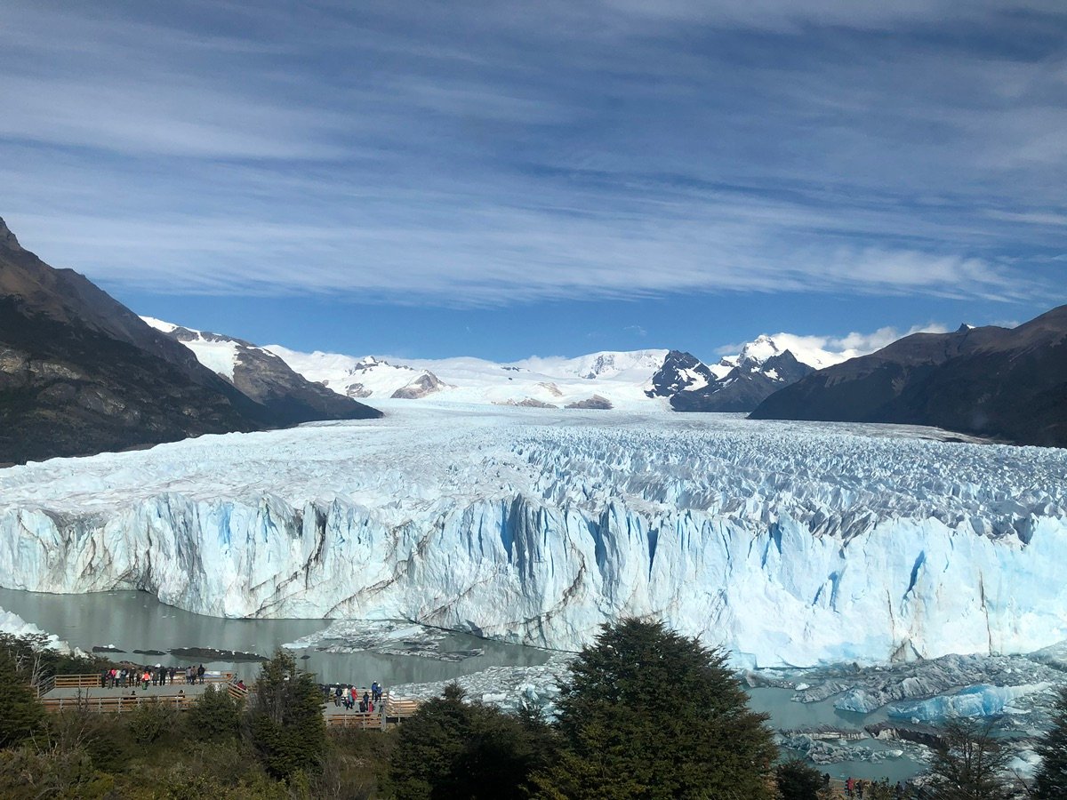 Vista expansiva del Glaciar Perito Moreno