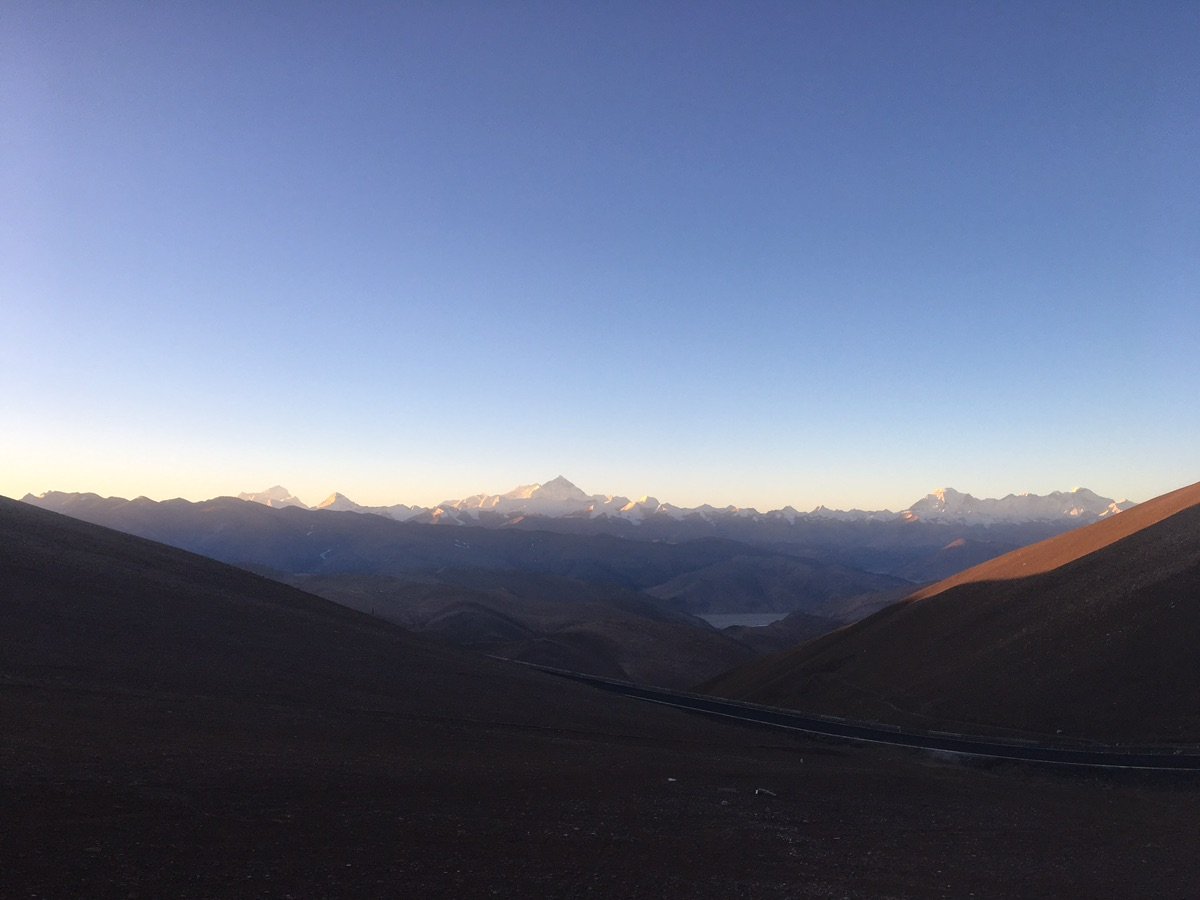 Valley view from mountain slope