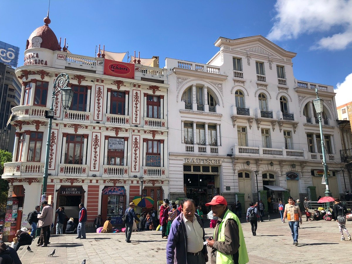 Entrance to the Basílica in La Paz, Bolivia